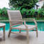Chaise de patio en teck avec osier Purdue