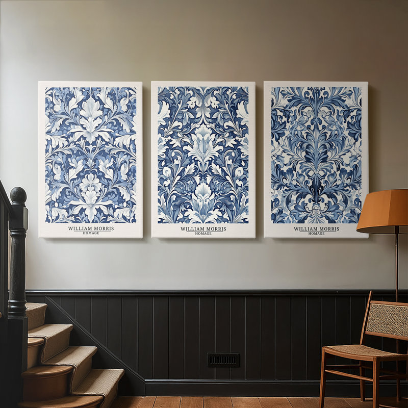 Ensemble de 3 toiles tendues sur mesure de la série DCLX de Wm Morris - 3 pièces, H 48 po x l 96 po