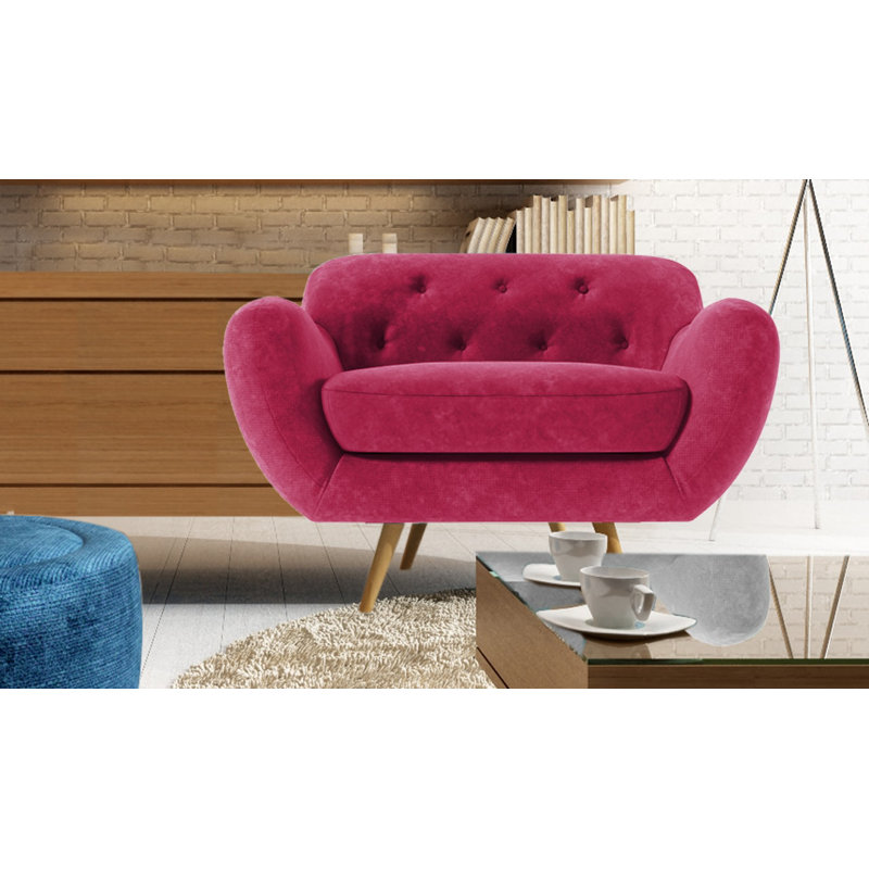 Jefferson Upholstered Armchair, Pink