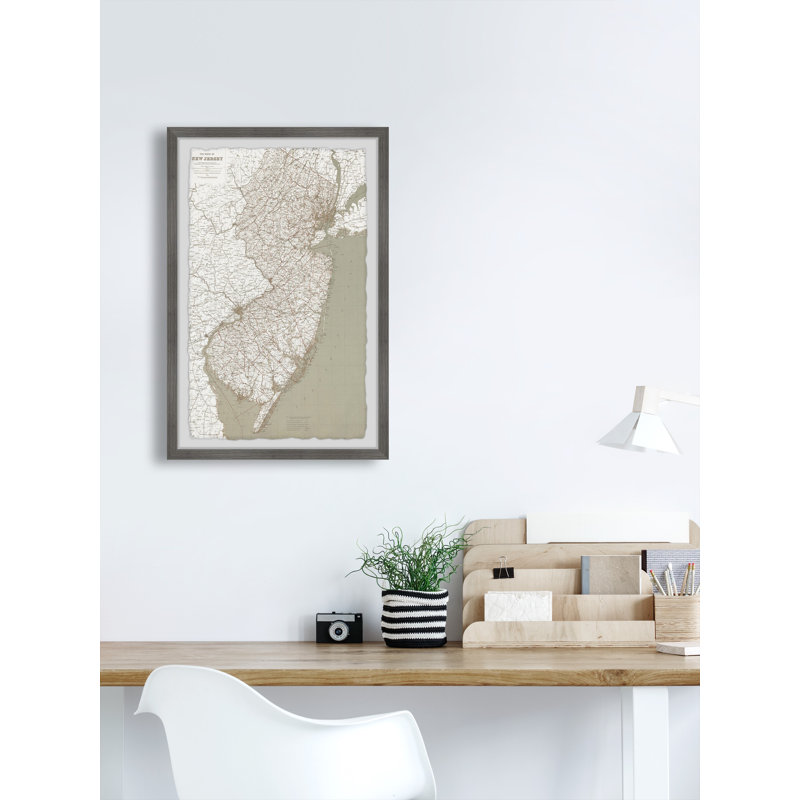 Green New Jersey - cadre photo, impression sur papier, H 24 po x l 16 po x P 1,5 po