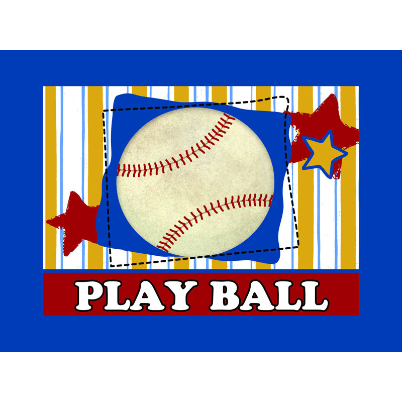 Baseball - impression sur toile tendue, H 36 po x l 48 po