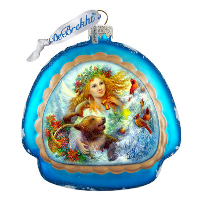 4'' Glass Hanging Figurine Ornament