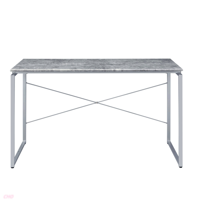 Jurgen Faux Concrete & Silver Finish Writing Desk