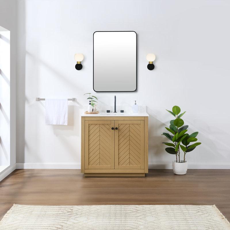 Meuble-lavabo simple 37 po avec comptoir Mcquinn