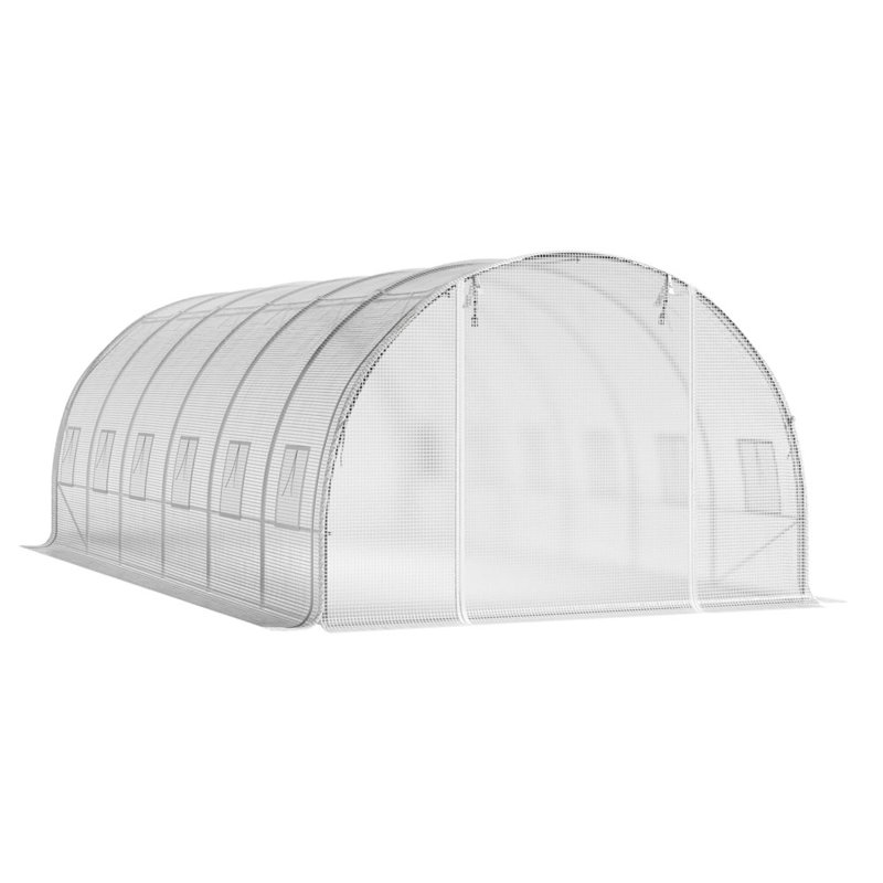 Ausie Hobby Greenhouse, 20' W x 9' D, White