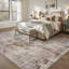 Tapis moderne délavé et délavé à la machine de couleur terre pour le salon ou la chambre à coucher-117396009
