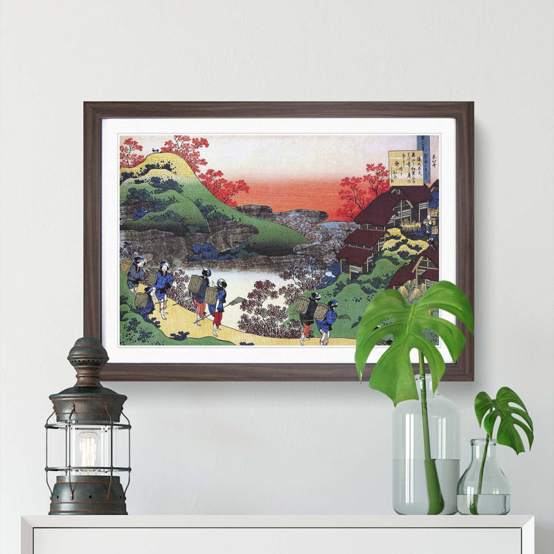 Saraumaru Dayu by Katsushika Hokusai - Picture Frame Painting Print, 27cm H x 36cm W x 2cm D, Walnut Framed