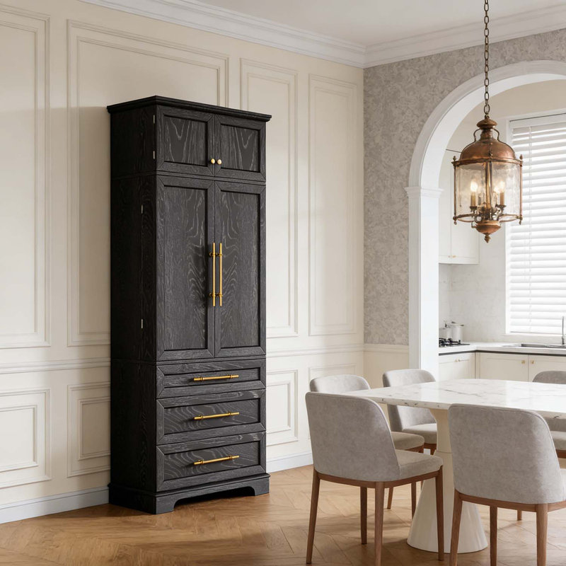 Grand garde-manger de style campagnard, Noir