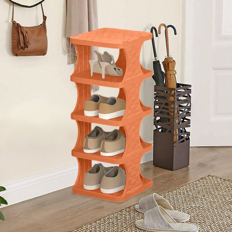 Étagère à chaussures Concise, 10.2"H x  10.2"W x  22.4"D, Orange