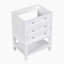 Base de meuble-lavabo simple 23,6 po seulement en blanc