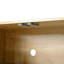 Meuble télé à grain rétro en bois avec porte ondulée pour téléviseur de 75 po ou moins, console média rustique avec amplement d'espace de rangement, meuble télé à base robuste avec gestion des câbles pour le salon