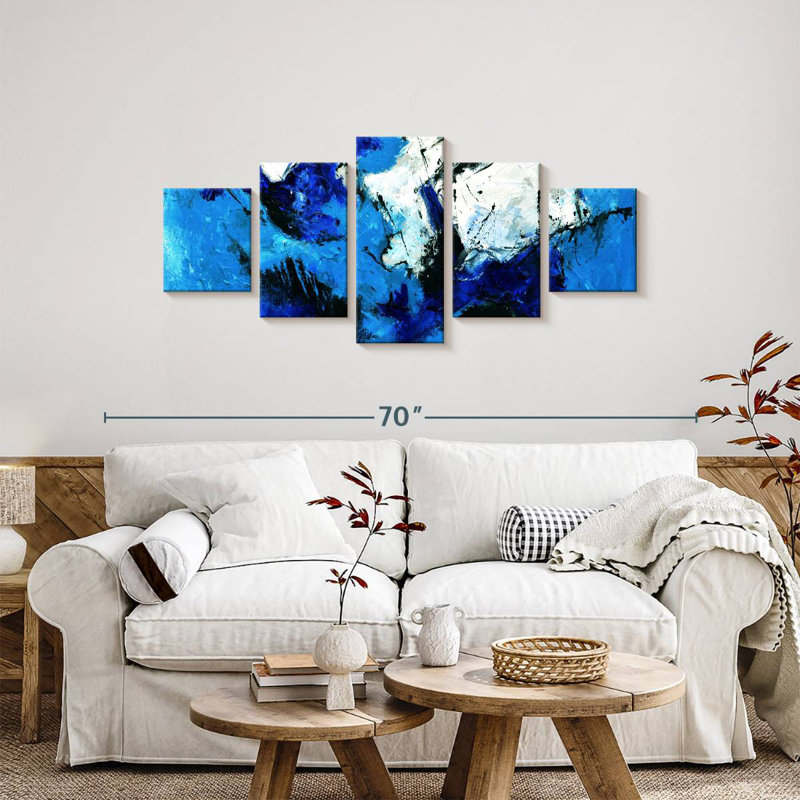 Bleu profond, H 24 po x l 55 po