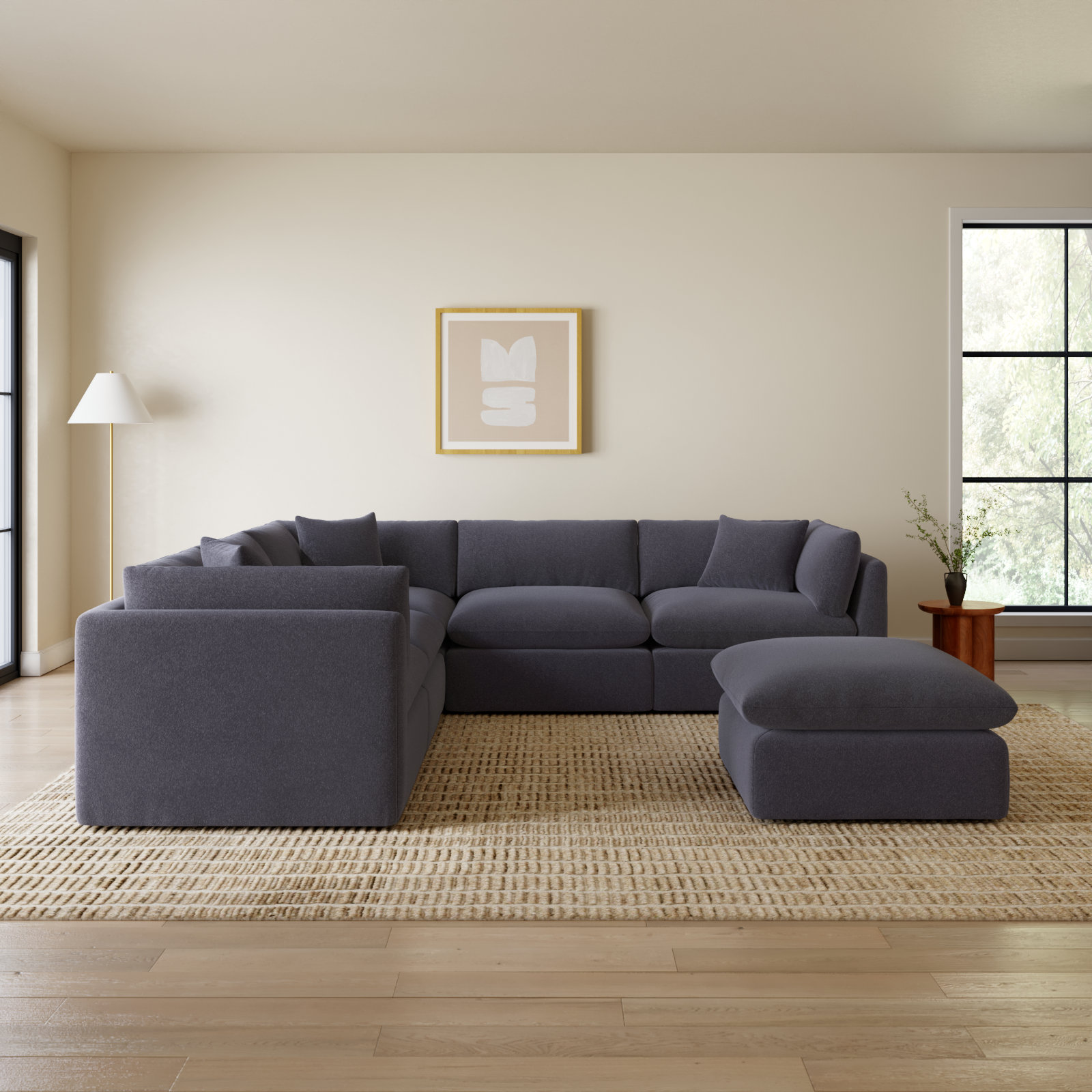 Annabella Sectional, Willow Zinc Performance Chenille