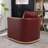 Azib 29'' Wide Genuine Leather Top Grain Leather Swivel Armchair-439389305