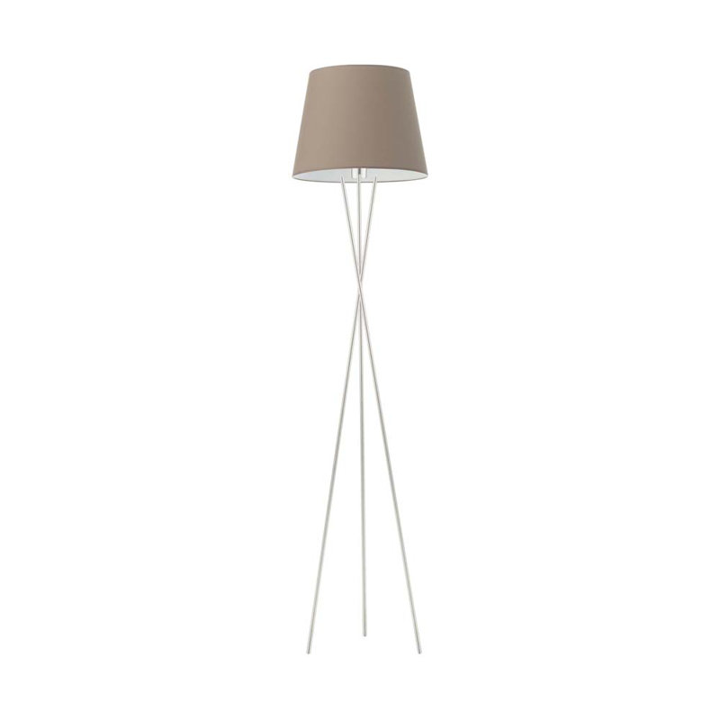 Arlaith 165cm Tripod Floor Lamp, Silver, Beige