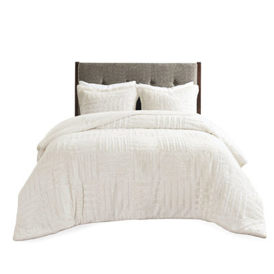 Twin Faux Fur Comforter - Checkerboard Pattern, Filling, Machine Washable Of 3 Warm Style, ,