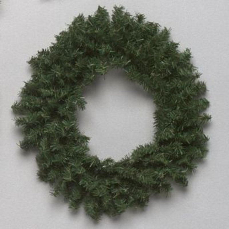 Mini couronne de Noël artificielle pin blanc deux tons 10 pouces non éclairée
