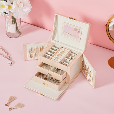 Faux Leather Jewellery Box + Drawers