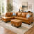 Orange Faux Leather