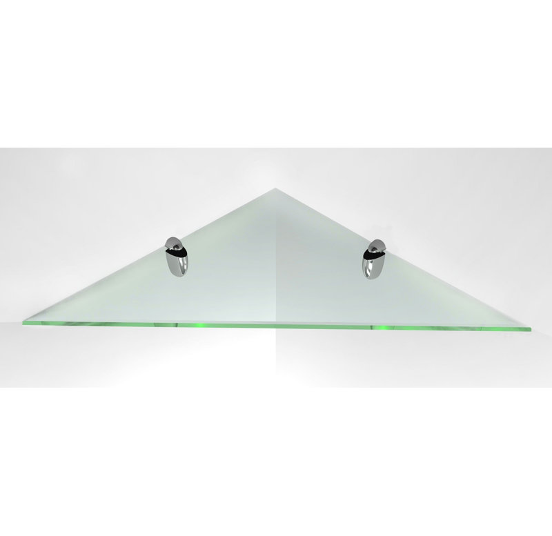 Tablette d'angle en verre Nicholaus