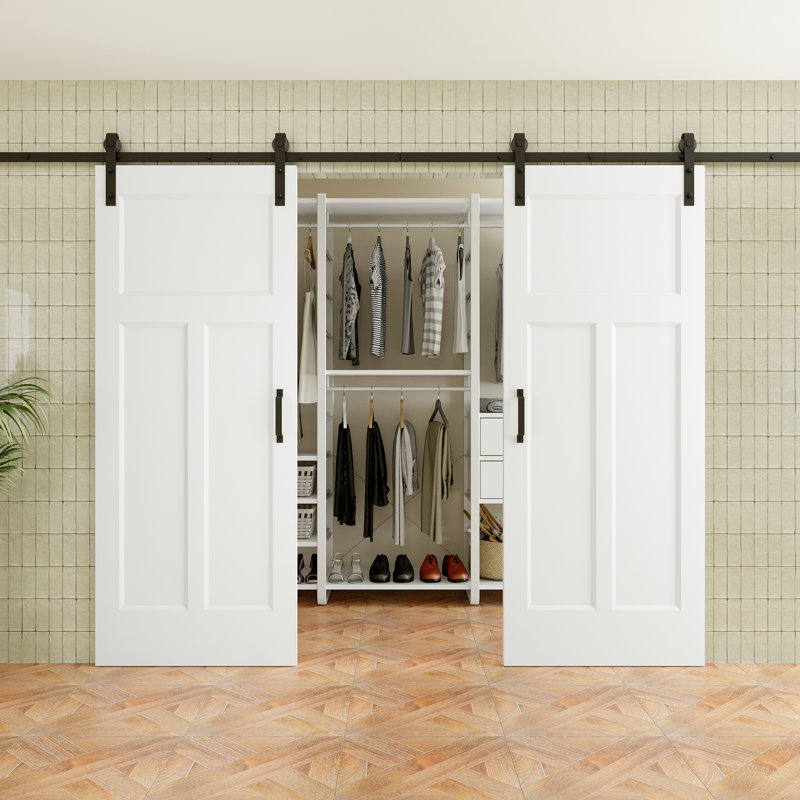 Porte de grange coulissante en bois 80 po H 3 po, 64 po x 80 po