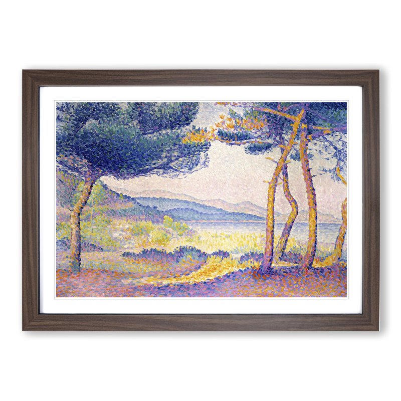Landscape Vol.2 by Henri-Edmond Cross - Picture Frame Painting, 48cm H x 65cm W x 2cm D, Walnut Framed