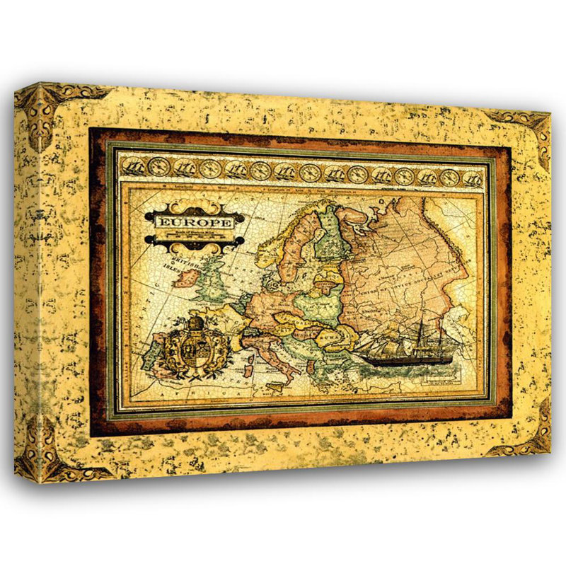 Carte craquelée de l'Europe