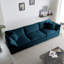 Comfortable Sectional Couch In Blue Chenille With Reversible Fashion And Function L Shaped - Construction
