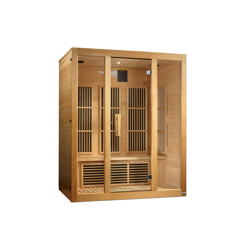 Dynamic Infrared Bellevue 3 - Person Bluetooth Compatible FAR Infrared Sauna in Hemlock