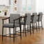 Tabouret de bar de style médiéval de 26 po, accoudoirs en bois, structure en métal épais et robuste, tabouret haut classique-2043767183-2043767181