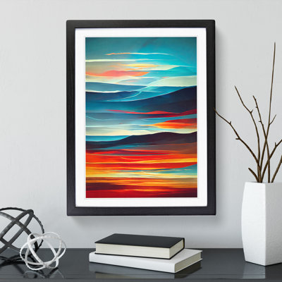 XV1022-4286X Sunset Abstract Art No.1 - Single Picture Frame Print