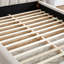 Structure de lit rembourrée avec un tissu en chenille épais et un support solide pour un sommeil confortable-1756555434