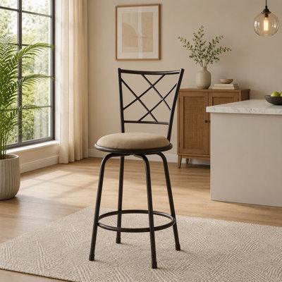 Ensemble de 3 tabourets de bar pivotants convertibles avec assises en microfibre moelleuse et hauteur réglable