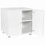 Mobile Metal Printer Stand With Storage, Printer Table With Door & Adjustable Shelf, Rolling File Cabinet For Home Office