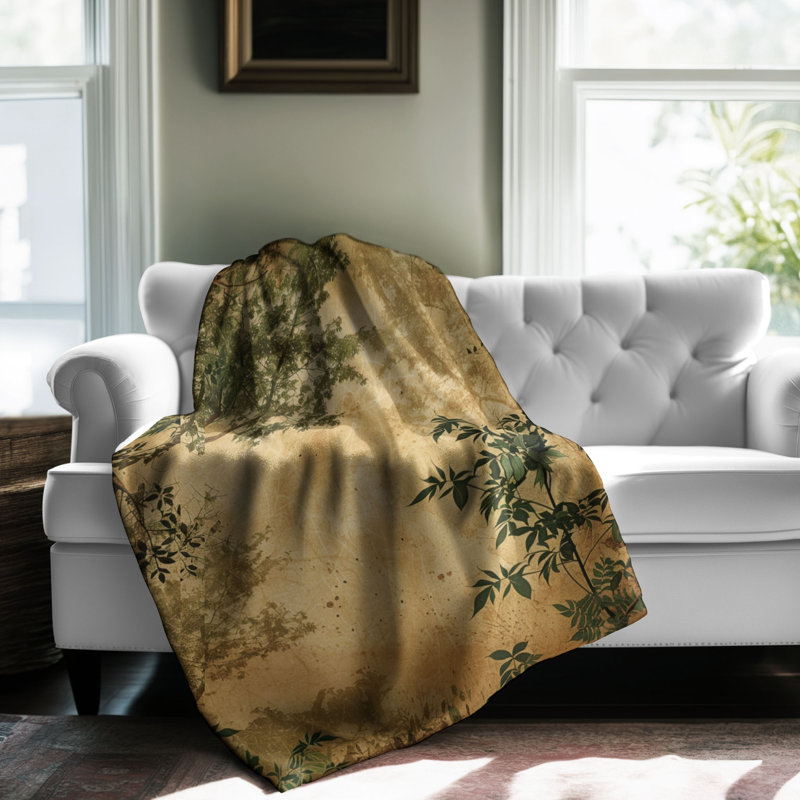 Heritage Heritage Girl - 1 pièce Sherpa Premium, Grand lit, Brun / orange / vert