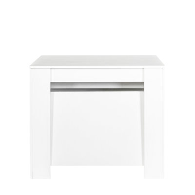 Extendable Console Table 118.50in, White , Structure, Space Saving Model Multifunctional Desk Console, 118.50in Extendable, Practical Furniture