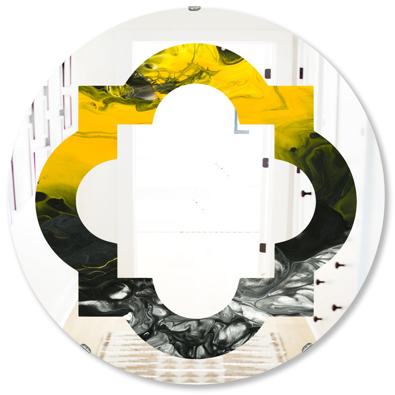 Miroir mural Quatrefoil, H 31,5 po x l po