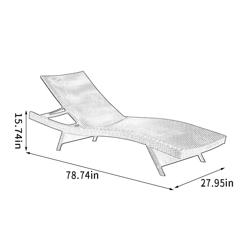 Chaise longue en osier Hurayth
