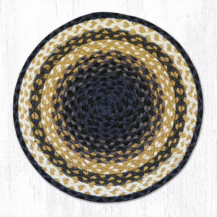  Fir/Ivory Jute Chair Pad 15.5" H, Fir/Ivory