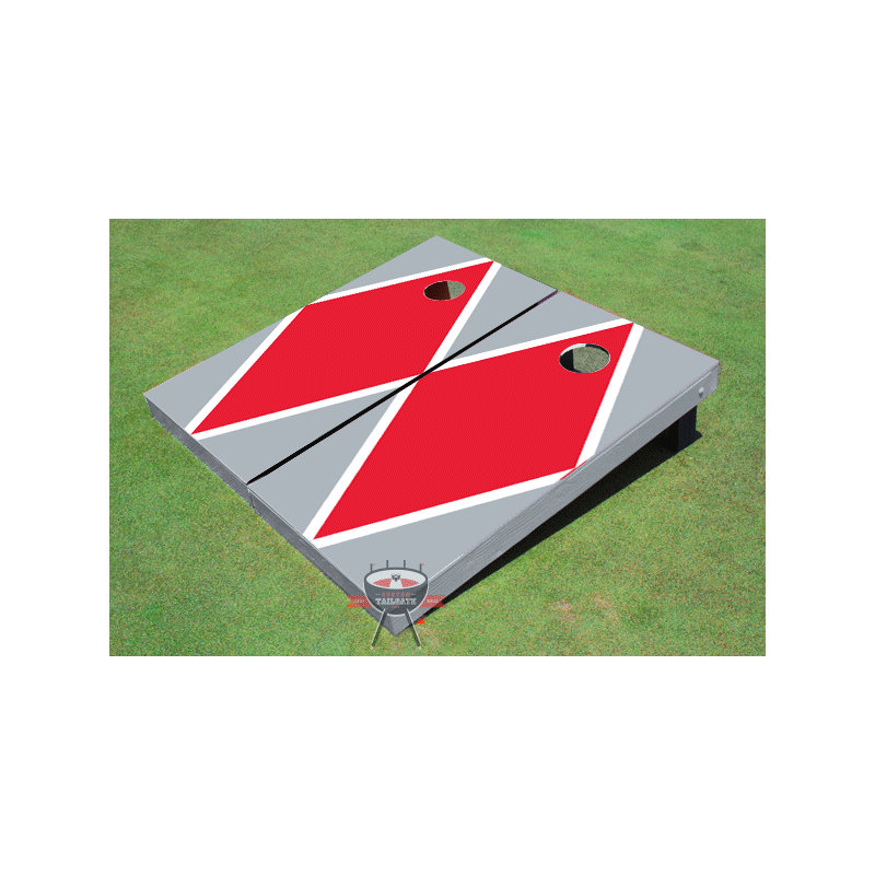 Ensemble de planches de jeu de cornhole 2 'x 4', Rouge et gris