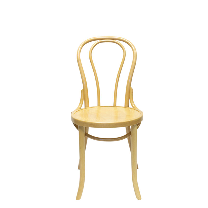 Springboro 43cm H Solid Wood Slat Back Stacking Side Chair, Natural