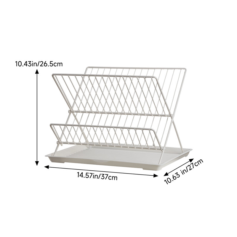 Adjustable Countertop Dish Rack, Satin Nickel