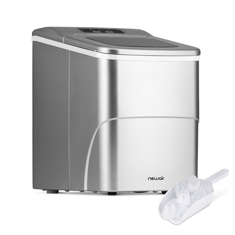 Newair 26 lb Silver Portable Countertop Ice Maker