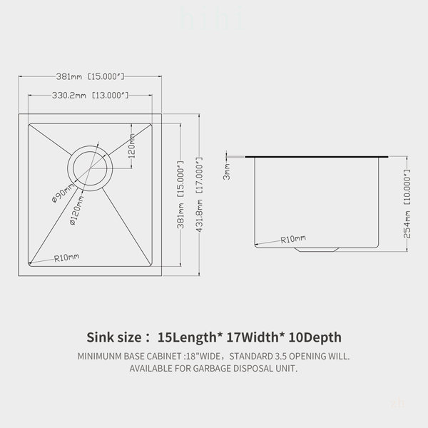 Dimensions du produit