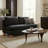 Rosabel Minze Loveseat Black