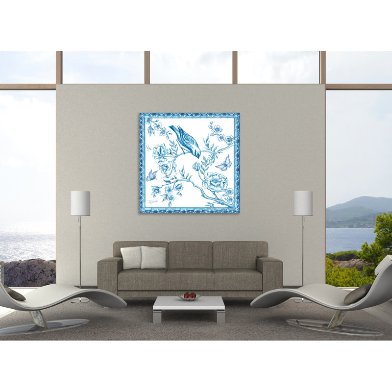 «Chinoserie Bird V», toile tendue par Winston Porter, H 12 po x l 12 po x P 1,5 po