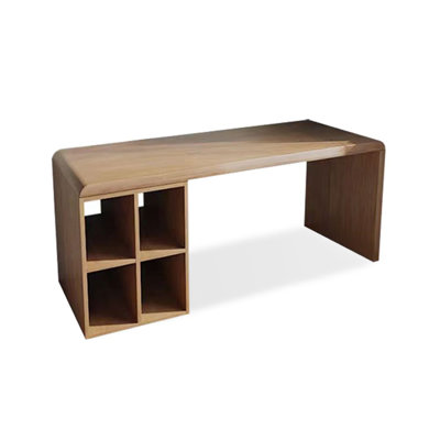 Modern and simple desk with bookshelf