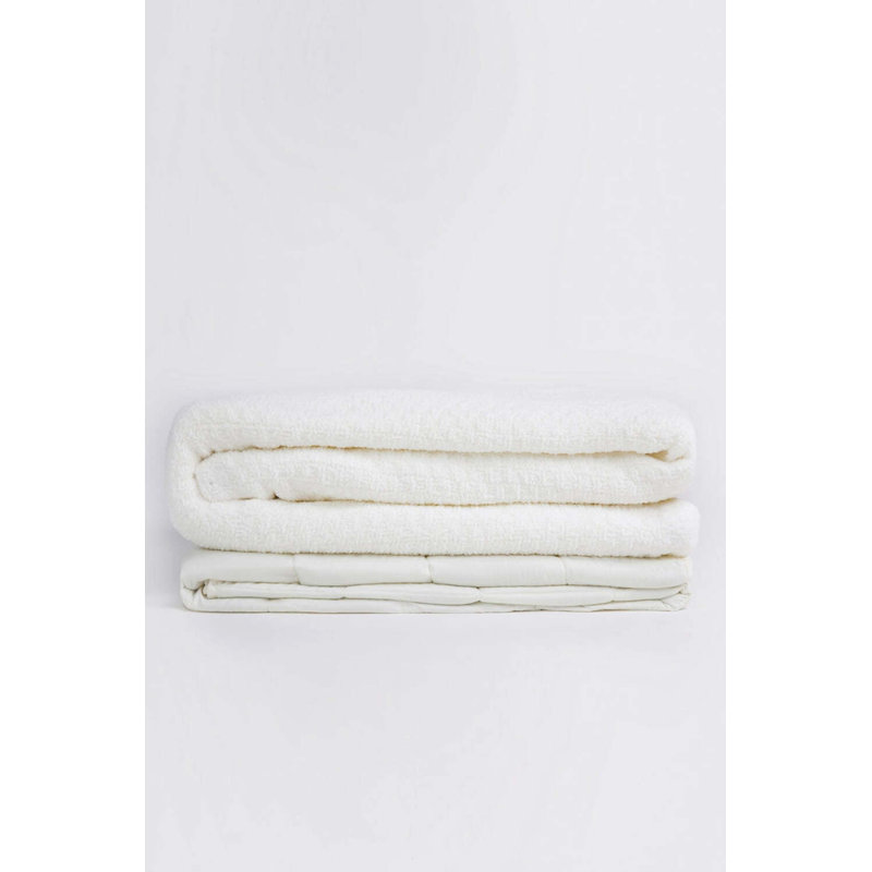 Snug Weighted Throw Blanket, Off White