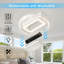 Ventilateur de plafond moderne sans feuille de 20 pouces avec moteur réversible amovible et lavable à télécommande