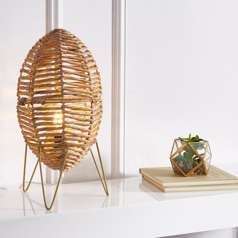 Lampe de table brune 18,5 po Avin